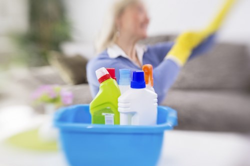 Waste handling and safe disposal associated with cleaning services